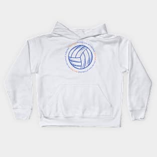 NEW YORK - For The Love of Volleyball (Blue & Orange) Kids Hoodie